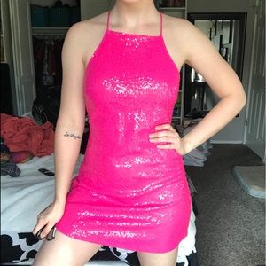 Motel Rocks Pink Mini Dress